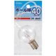 オーム電機 白熱電球 ミニボール球 G40 E17 クリア 40W 61mm OHM LB-G4740-C 1セット(10個)