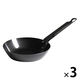 ベストコ 共柄 純鉄 フライパン 16cm IH対応 プロスタッフ ND-2001 1セット(3個)