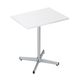 アズワン カフェテーブル W50×D60cm 天板:ホワイト 脚:シルバー 65-9074-35 1台（直送品）
