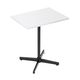 アズワン カフェテーブル W50×D60cm 天板:ホワイト 脚:ブラック 65-9074-36 1台（直送品）