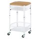 アイリスオーヤマ 折り畳み出来るマルチワゴン 2段 ホワイト 収納カート ランドリー/キッチンワゴン MUW-S2 1台