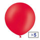 宝興産 バルーンマルシェ ミニセット60CMビッグバルーンレッド 723060021 1セット(1個×5)