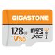 microSDカード V30 UHS-I U3 クラス10 GJMXR-OG128GV30 1枚 Gigastone（直送品）
