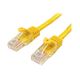 カテゴリ5e LANケーブル(Cat5e)RJ45コネクタ(ツメ折れ防止カバー付き)0.5m イエロー 45PAT50CMYL 1個（直送品）