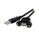 StarTech.com パネルマウント型USB2.0ケーブル 91cm メス/オス USBPNLAFAM3 1個 65-1900-73（直送品）