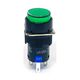 共立電子産業 照光式プッシュスイッチ 丸形 オルタネイト 緑色 24V LA128AY-11DZ-24V-G 1個 65-9397-08（直送品）