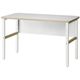 PREDONA(プレドナ) デスク  平机 メッシュ幕板 幅1200×奥行600×高さ720mm 天板リリーホワイト/脚ホワイト 1台