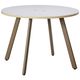 PREDONA(プレドナ) ラウンドテーブル 直径1000×高さ720mm 天板リリーホワイト/脚モカブラウン