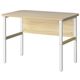 PREDONA(プレドナ) デスク  平机 木幕板 幅1000×奥行600×高さ720mm 天板ナチュラルウッド/脚ホワイト 1台