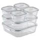 耐熱ガラス 保存容器 クールグレー システムセット 7点 パック&レンジ PC-PRN7GY2 iwaki（イワキ）