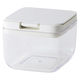 湿気を防ぐ プラスチック 保存容器 ショート 450ml ホワイト パッキン付き ワンタッチ式 スパイス入れ 1個 マーナ