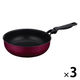 サーモス フライパン 炒め鍋 26cm ガス火・IH対応 レッド KFM-026D R 1セット（3個）