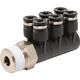 日本ピスコ ピスコ チューブフィッティング トリプルブランチエイチューブ4ネジ03 PAT4-03 1個 809-5301（直送品）