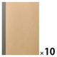 無印良品 ノート 6mm（横罫） B6 ベージュ 100枚 1セット（1冊×10） 良品計画