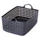 Like-it（ライクイット） スタッキングトップ バスケット ワイド 洗濯かご 持ち手付き グレー スタッキング可能 1個