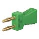 エスコ φ2mmx 6mm ジャンパプラグ(緑) EA940DP-405 1セット(6個)（直送品）