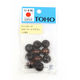 TOHO(トーホー) TOHO ウッドビーズ 14mm ブラウン NR14-2 1セット(10個×5)