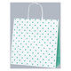 福助工業 紙手提げ袋 ラッピーバッグ No.3 水玉グリーン 00344925 1ケース(300個(50個×6)（直送品）
