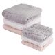 【kerata/ケラッタ】 沐浴ガーゼ セット 各大小1枚 ピンク＆グレー＆ホワイト