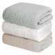 【kerata/ケラッタ】 イブル ガーゼバスタオル グリーン1枚＆ホワイト1枚＆ベージュ1枚