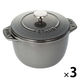 ストウブ Staub ラ ココット de GOHAN S グレー 12cm ご飯鍋 炊飯 1合 鋳物ホーロー 鍋 1セット（3個）