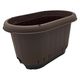 【園芸用品】 グリーンパル エアスリットプランター 16L トレー付き チョコブラウン 1個